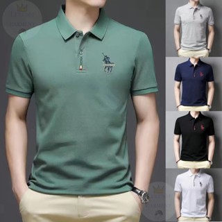 พร้อมส่ง COD OOTDเสื้อโปโลแฟชั่นมาใหม่เย็บปักถักร้อสำ เสื้อยืดโปโลแขนสั้นลําลอง ผ้าฝ้าย ยืดหยุ่น เข้ารูป 5 สี สําหรับ100%ผู้ชายเสื้อลำลองสำหรับธุรกิจ
