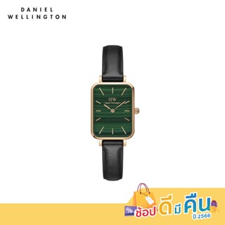 Danial Wellington นาฬิกาข้อมือ QUADRO Sheffield RG Green สีดำ