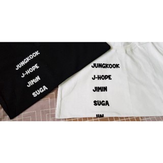 เสื้อยืดพิมพ์ลายแฟชั่น ✸♣♘เสื้อยืด BTS T-Shirt เส้นด้ายเบอร์32KPOP พิมพ์เสื้อยืดแขนสั้นสไตล์สตรีท เสื้อยืดฤดูร้อนยอดนิยม