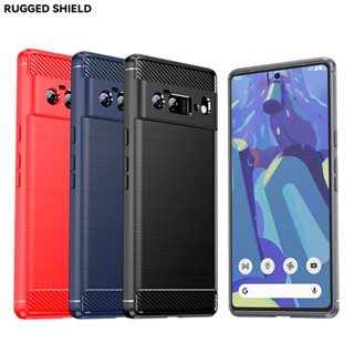 สําหรับ Google Pixel 6 6A Pro TPU คาร์บอนไฟเบอร์ ส่วนบุคคล แปรง ป้องกันการหล่น ป้องกันลายนิ้วมือ เคสโทรศัพท์มือถือ นิ่ม