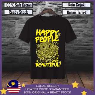  Premium Cotton  Drew Smile Face Happy People T shirt 100% Cotton Men T shirt Baju Viral Lelaki Baju Perempuan_03