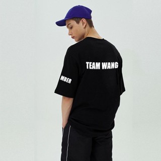  ใหม่เอี่ยม♡In stock♡ เสื้อผ้าแฟชั่นผู้ชาย ดำ เสื้อยืด Team Wang JACKSON