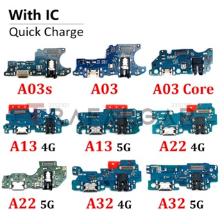 ใหม่ บอร์ดชาร์จ USB สายเคเบิลอ่อน แบบเปลี่ยน สําหรับ Samsung Galaxy A02 A12 A02s A03s A03 Core A13 A22 A32 4G 5G