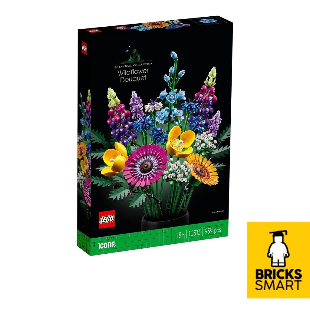 LEGO 10313 ไอคอนชุดอาคารช่อดอกไม้ดอกไม้ป่า (939 ชิ้น)