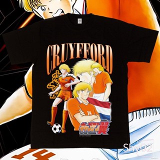  พร้อมส่ง  Shy-เสื้อยืดผช S-XXXL เสื้อยืด พิมพ์ลายการ์ตูน Bryan Cruyfford Captain Tsubasa Netherland World Cup_04