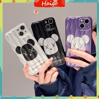 เคสโทรศัพท์มือถือ พลาสติกแข็ง ลายหมี สําหรับ iPhone14 13 12 Mini 11 PRO MAX 6 6s 7 8plus SE2 X XS XR XSMAX #Hg5710