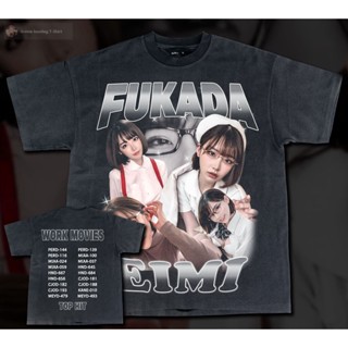 เสื้อยืดผ้าฝ้ายเสื้อยืดผ้าฝ้าย Eimi fukada หน้า-หลัง