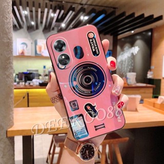 ใหม่ เคสโทรศัพท์มือถือนิ่ม ปิดด้านหลัง ลายกล้องถ่ายรูปน่ารัก บลูเรย์ สําหรับ OPPO Reno8 T A78 5G 4G 2023 Reno 8 8T Reno8T OPPOA78