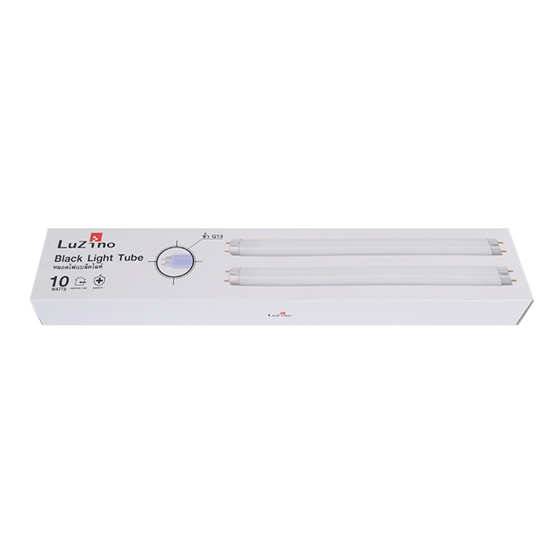 หลอดไฟแบล็คไลท์ 10W LUZINO รุ่น T8 UV TUBE 10W (แพ็ค 2 หลอด)