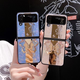 เคสโทรศัพท์มือถือ พร้อมขาตั้ง หรูหรา สําหรับ Samsung Z Flip3 Z Flip4 Galaxy Z Fold3 Z Fold4 Bling