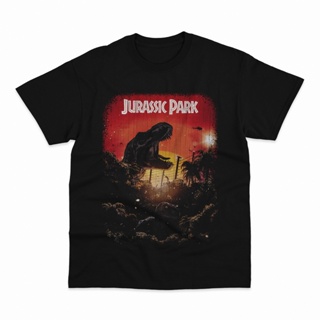 เสื้อยืดแขนสั้นเสื้อยืด พิมพ์ลาย Jurassic Park สไตล์วินเทจS-5XL