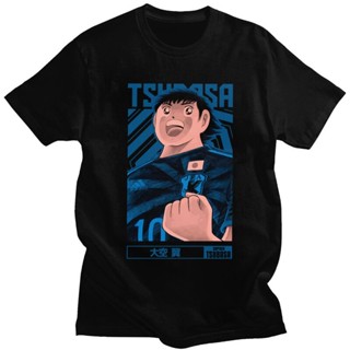 【Hot】Footballer Captain Tsubasa T Shirts Men Short Sleeve Football Anime T-shirts Printed Tee Cotton Regular Fit Ts_03