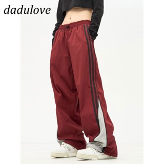 DaDulove💕 New American Ins Street Casual Pants High Waist Loose Striped Womens Sports Pants Straight Leg Pants