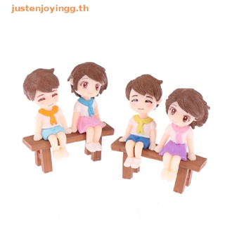 { Justenjoyingg.th } ตุ๊กตาฟิกเกอร์คู่รัก ขนาดเล็ก สําหรับตกแต่งบ้านตุ๊กตา