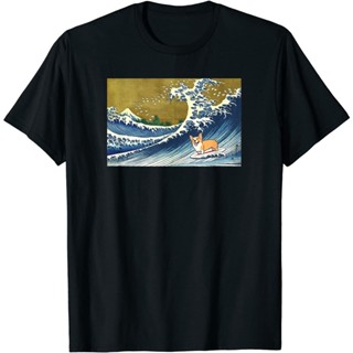 NEW LIMITED Funny Corgi Shirt - The Great Wave of Corgi T-Shirt S-3XL_04