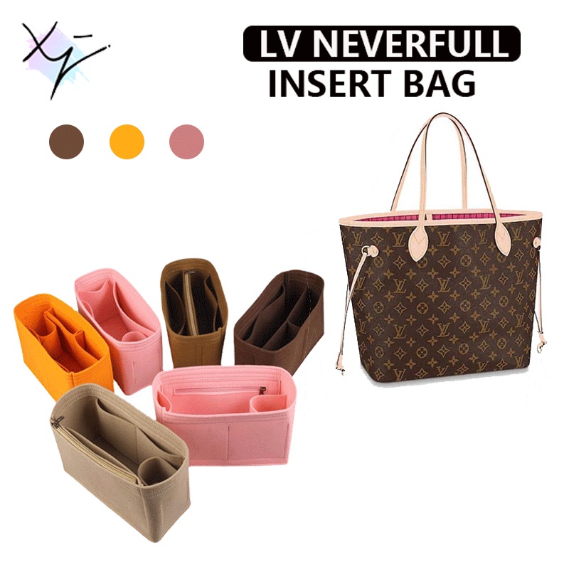 กระเป๋าใส่สักหลาดสำหรับ Neverfull ความจุขนาดใหญ่ กระเป๋าแต่งหน้าซับใน