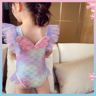 Girls one-piece swimsuit summer clothes 2023 new childrens western style mermaid tail swimsuit girl princess swimsuit