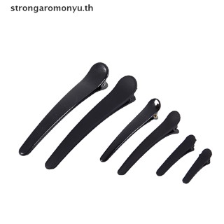 Strongaromonyu กิ๊บปากเป็ด พลาสติก เนื้อแมตต์ สีดํา สําหรับจัดแต่งทรงผม DIY 5 ชิ้น