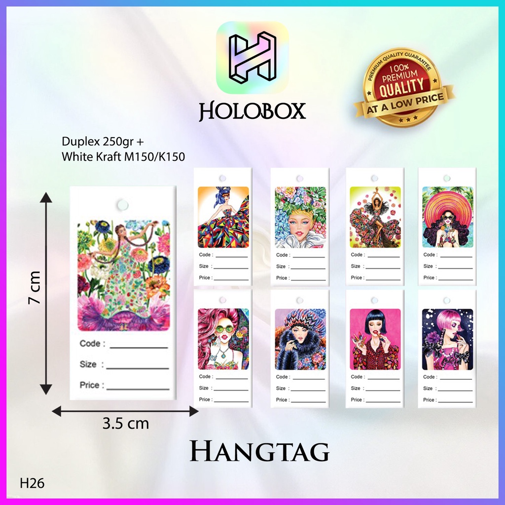 Hang Tag – ป้ายเสื้อผ้า - Hang Tag Motif 3.5x7 | ชม.26
