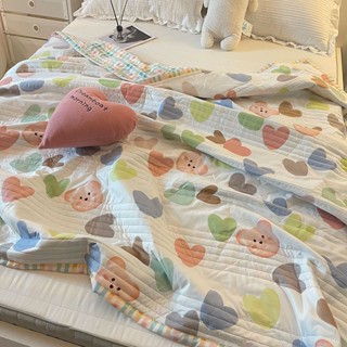 🧁🍓ผ้าห่ม ผ้าห่มไหมเย็น ❄ Cool quilt/Air Conditioner Quilt สีพื้น ผ้าห่มเย็น นุ่มลื่น เย็นสบาย ลวดลายต่างๆ