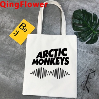 Arctic Monkeys กระเป๋าช้อปปิ้ง กระเป๋ารีไซเคิล กระเป๋ากระสอบ ถุงช้อปปิ้ง ผ้าแคนวาส พับได้ sac cabas sacolas