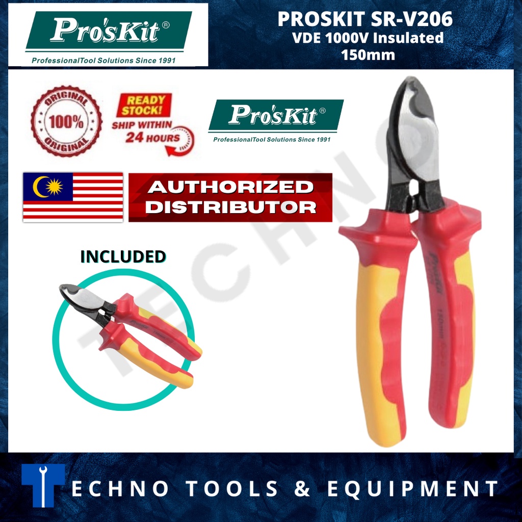 JONNESWAY PV0516 (แทนที่ PV0506) / ProsKit SR-V206 VDE 1000V ฉนวน 150mm