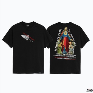 Just Say Bad  ® เสื้อยืด Oversize รุ่น Jesus สีดำ ( ลิขสิทธิ์แท้ ) เสื้อตัวใหญ่ ชาย แขนสั้น M L OS