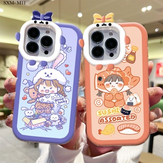 Compatible With Samsung Galaxy M11 M12 เคสซัมซุง สำหรับ Case Cartoon Cute Girl เคส เคสโทรศัพท์ เคสมือถือ Shockproof Casing