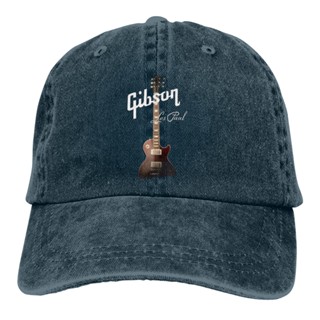 พร้อมส่ง หมวกเบสบอล ผ้ายีน ลาย Gibson ปรับขนาดได้ สไตล์ฮาราจูกุ ของขวัญวันเกิด