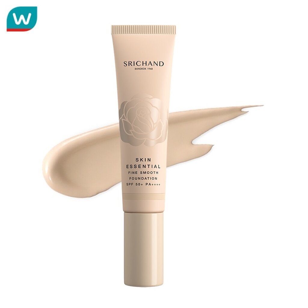 Srichand ศรีจันทร์ สกิน เอสเซ็นเชียล ไฟน์ สมูท ฟาวน์เดชั่น SPF50+ PA++++ 30มล. 100 ไอวอรี่