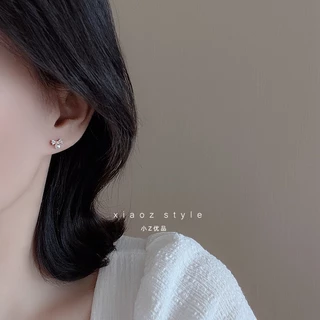 ต่างหูสตั๊ด ประดับโบว์ มุก แฟชั่นเกาหลี ของขวัญ สําหรับผู้หญิง