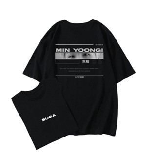  ใหม่เอี่ยมเสื้อยืด พิมพ์ลาย Vemtus MIN YOONGI SUGA BTS