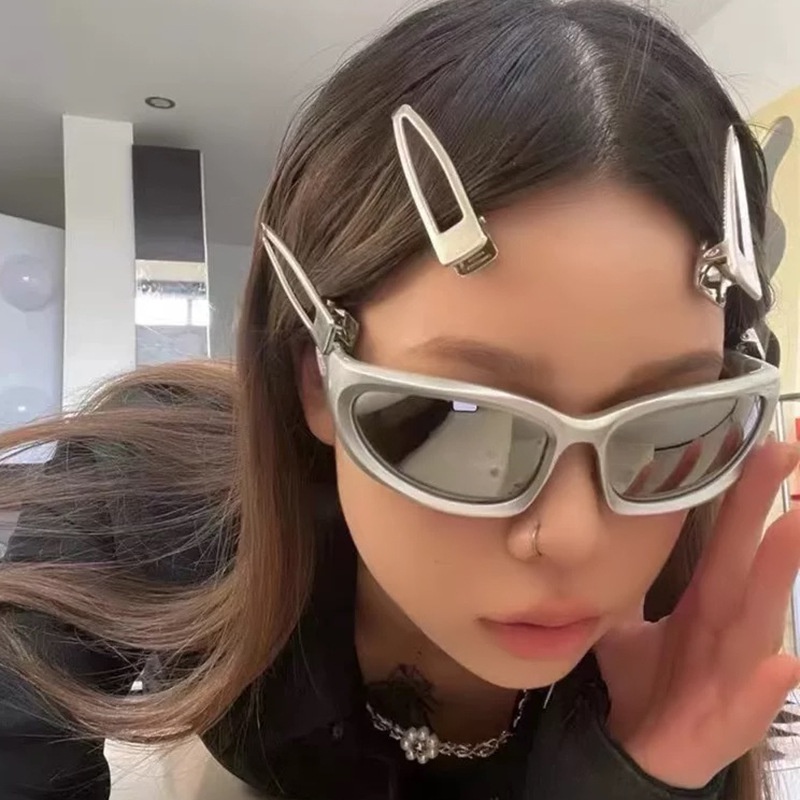 แว่นตากันแดด ทรงสี่เหลี่ยมผืนผ้า หลากสี สไตล์พังก์ เหมาะกับฤดูร้อน สําหรับผู้ชาย และผู้หญิง