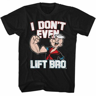 เสื้อยืดสีขาวเสื้อยืดลําลอง ผ้าฝ้าย 100% แขนสั้น พิมพ์ลายกราฟฟิค Popeye Lift Bro ใส่สบาย 2021S-4XL_02