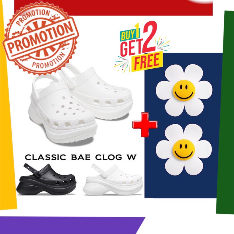 ❡♀○SCH รองเท้า CROCS  Women's Crocs Classic Bae Clog รุ่นใหม่ใส่แล้วสูง สูงแท้ แม่ชมคอนเฟิร์ม..(สินค้าพร้อมส่ง)