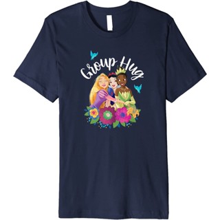 Rapunzel, Snow White, Tiana Group Hug Premium T-Shirt Casual fashion Korean version handsome_03