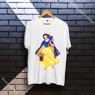 Snow White T-shirt and 7 Dwarfs Unisex Cotton soft round neck youthful style- I8SWD015_01