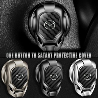 ฝาครอบปุ่มสตาร์ทรถยนต์ แบบโลหะผสม ป้องกันรอยขีดข่วน Mazda RX8 6 3 2022 CX5 CX6 CX9 CX30 Bt50 MX5 MX3 MS MP GL