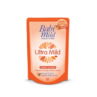 เบบี้มายด์สบู่เหลวสวีทแอลมอนด์รีฟิล380มลBABI MILD ULTRA MILD SWEET ALMOND RF 380