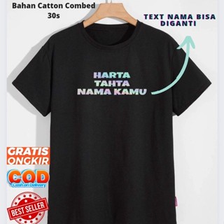 เสื้อยืด HOLOGRAM HARTA TAHTA Free REQUEST Your Name สําหรับผู้ชาย ไซซ์ S-XXL 30S_12