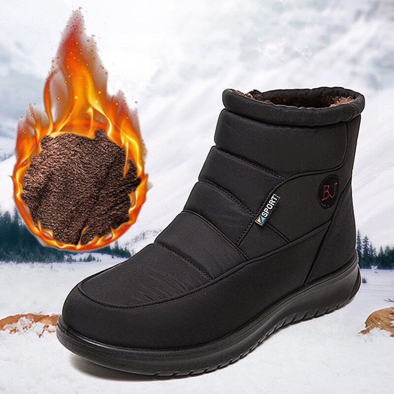 🔹ขายด่ว☀️รองเท้าบูทสำหรับผู้หญิง,บูทกันหิมะให้ความอบอุ่นรองเท้าขนเฟอร์ลำลองสั้นเดินในฤดูหนาว