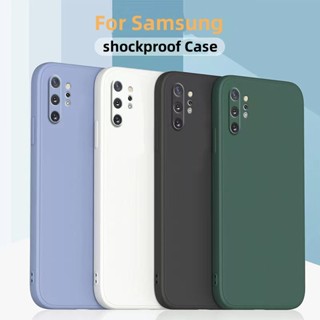 เคสโทรศัพท์ซิลิโคน แบบนิ่ม กันกระแทก สีชมพู สําหรับ Samsung Galaxy S10 Plus S10 Note 10 Pro Note 10 Note 9