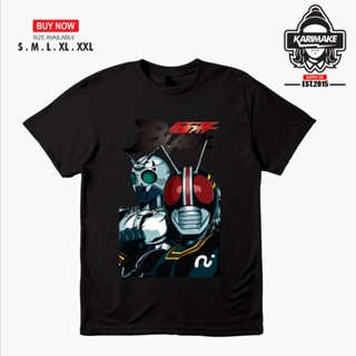 เสื้อยืดผ้าฝ้ายพิมพ์ลายแฟชั่น เสื้อยืด พิมพ์ลายอนิเมะ Kamen RIDER BLACK SHADOW MOON สําหรับผู้ชาย_02