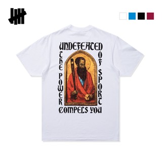 เสื้อยืดแขนสั้น ผ้าฝ้าย พิมพ์ลายตัวอักษร UNDEFEATED สําหรับผู้ชาย และผู้หญิง