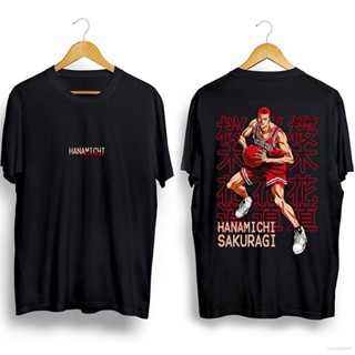 Ellen เสื้อยืดแขนสั้นลําลอง ทรงหลวม พิมพ์ลายอนิเมะ SLAM DUNK Hanamichi Sakuragi พลัสไซซ์ แฟชั่นสําหรับผู้ชาย และผู้หญิง