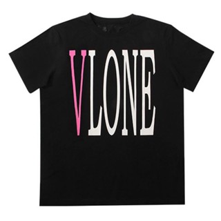 Vlone เสื้อยืดแขนสั้น คอวี พิมพ์ลายมัดย้อม สีรุ้ง ขนาดใหญ่ แฟชั่นคู่รัก สไตล์คลาสสิก สําหรับคู่รัก