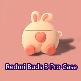 【พร้อมส่ง】เคสหูฟัง แบบนิ่ม ลายการ์ตูน สีพื้น สําหรับ Redmi Buds 3 Pro