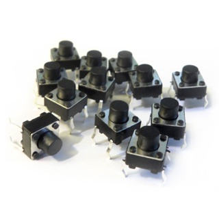 ส่งจากไทย ถูกกว่า ถึงเร็วกว่า 25 บาท สวิทช์ปุ่มกด Micro Switch 6 x 6 x 6 มม. 4 Pin 50 ชิ้น