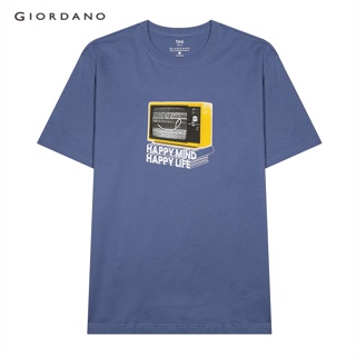 GIORDANO เสื้อยืดแขนสั้นผู้ชาย Mens Printed Tee 01093301