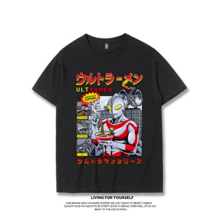 เสื้อยืดโอเวอร์ไซส์รุ่นแรก Tiga Ultraman เสื้อยืด little monster ญี่ปุ่น spoof retro ins tide ยี่ห้อ joint หลวมผ้าฝ_02